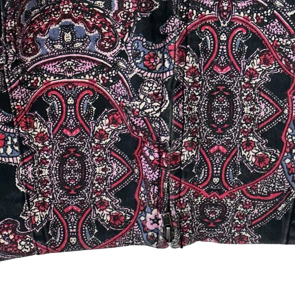 Free People Pencil Mini‎ Skirt Paisley Stretch Women's Size 10 NWT